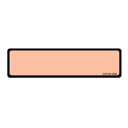 Blank Chart Labels 1-3/8 X 5-3/8 Salmon W/Black